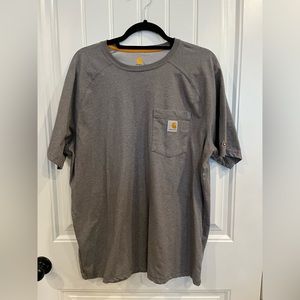 Men’s carhartt short sleeve grey tshirt with a pocket size l
